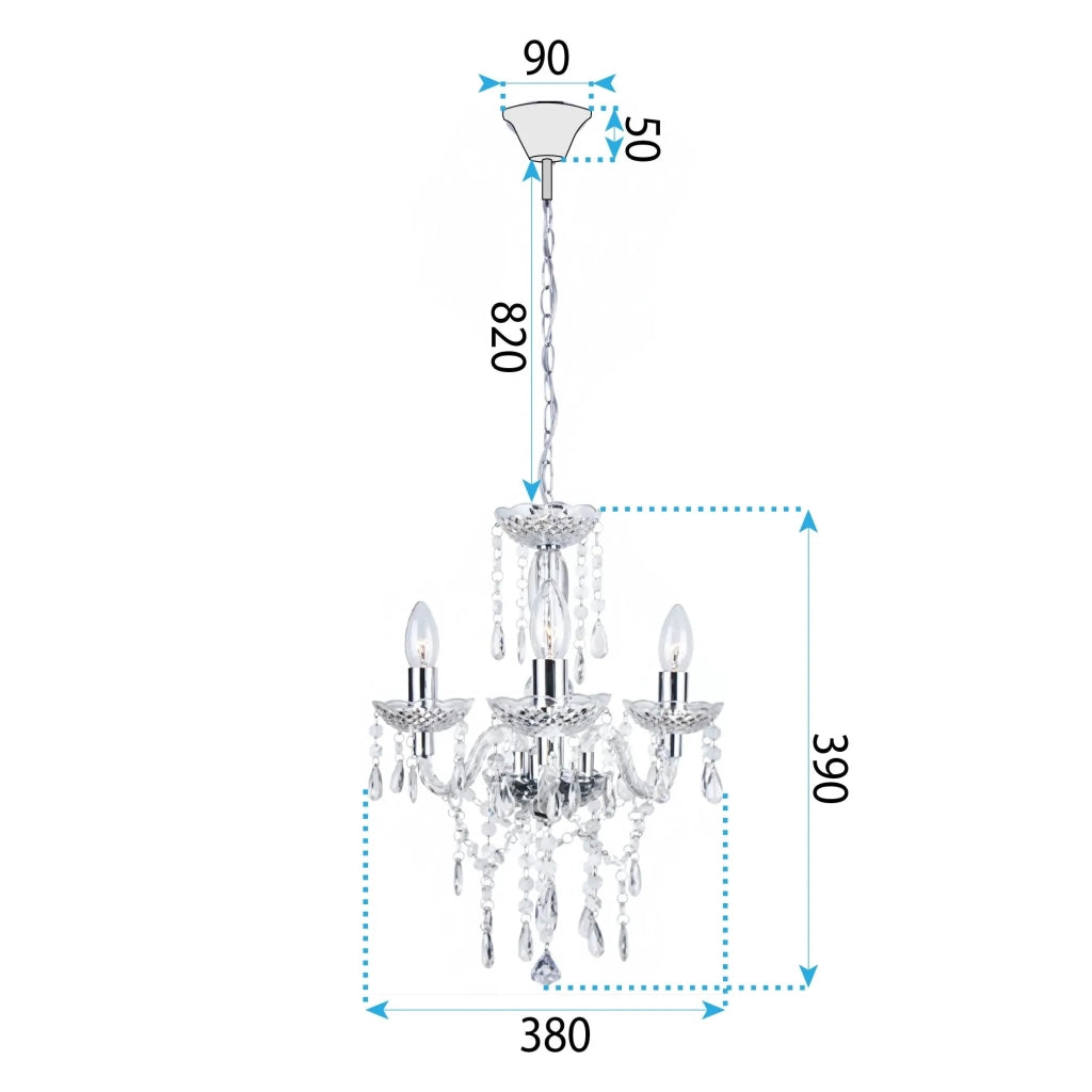 Lampada Da Soffitto Ebt006-3cp Transparent