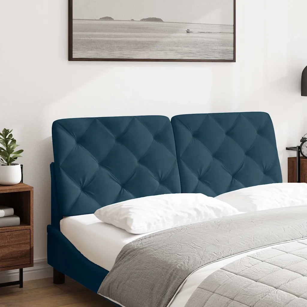 Cuscino Testiera Blu 140 cm in Velluto CFW1547835