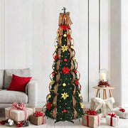 Albero di Natale artificiale con 200 LED Verde 215 cm PVC 42018633