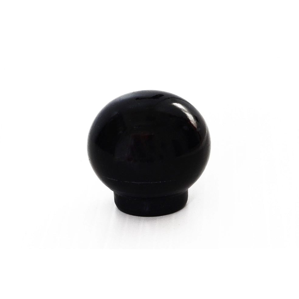 Pomolo in legno - Ã˜ 22 mm. - nero brillante