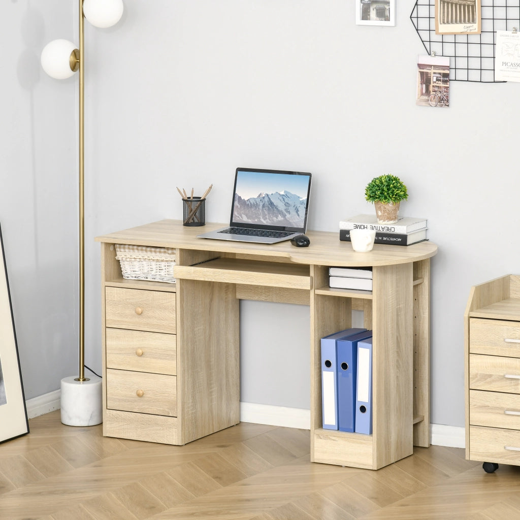 Scrivania Ufficio con Scaffali e Cassetti in Legno ¨C Zephmum ¨C 125x60x74cm