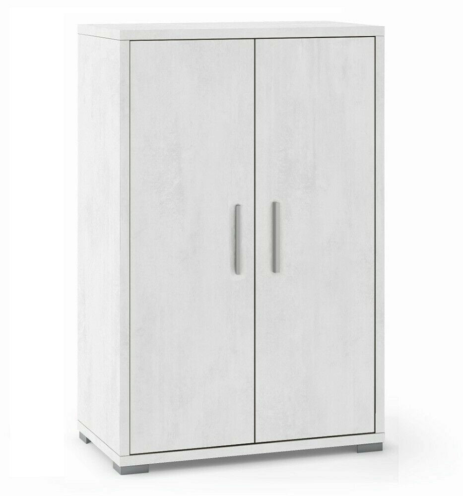 Mobile Armadio 2 ante H110 L71 P41 Cm colore bianco ossido Dd270k Sarmog
