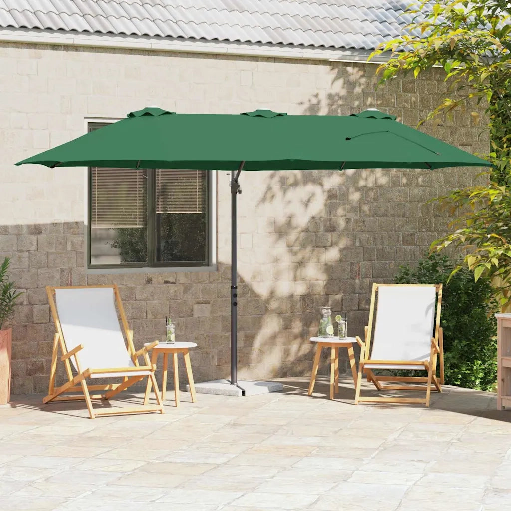 Ombrello | Parasolne Verde 372 x 198 x 243 cm Poliestere e Alluminio