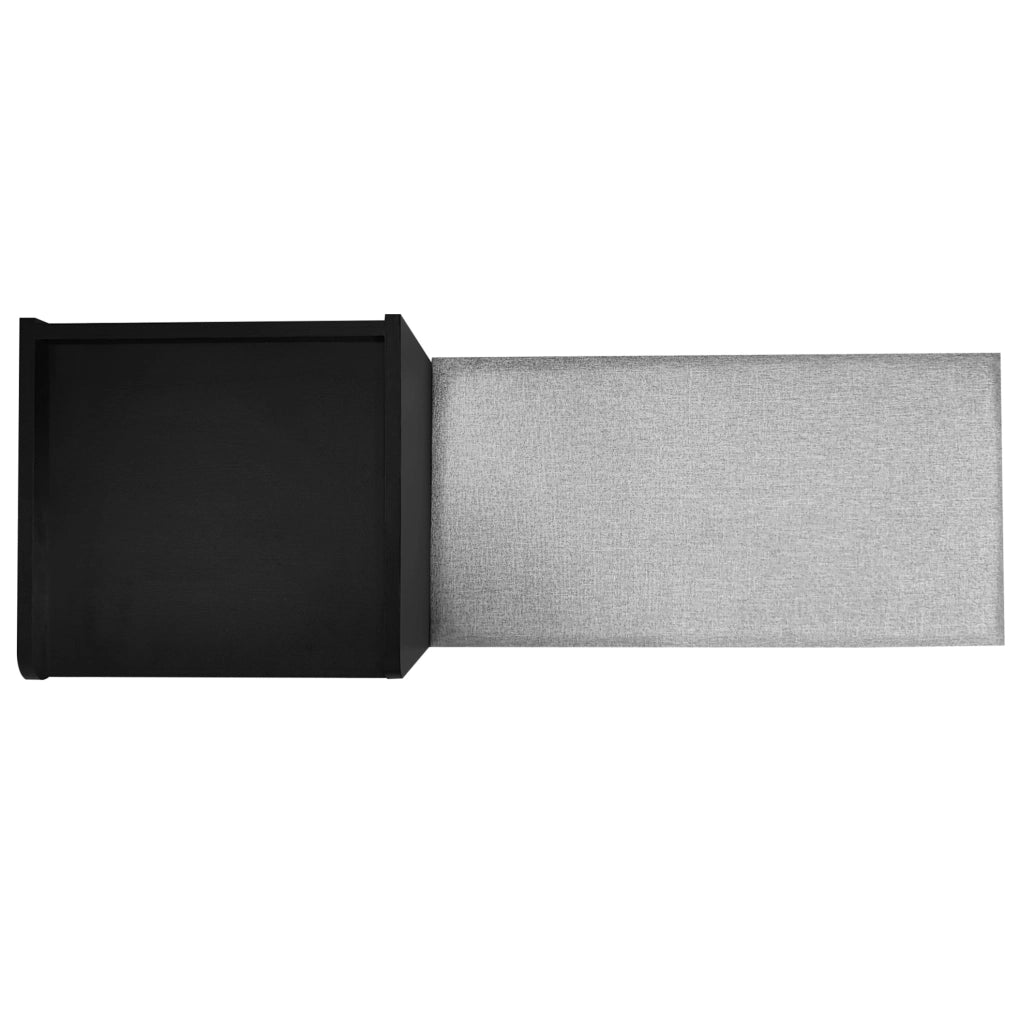 Panca Porta Scarpe Moderna con Tre Ante e Ripiani Regolabili, Struttura in Legno e Metallo Nera, B100xT34xH69 cm