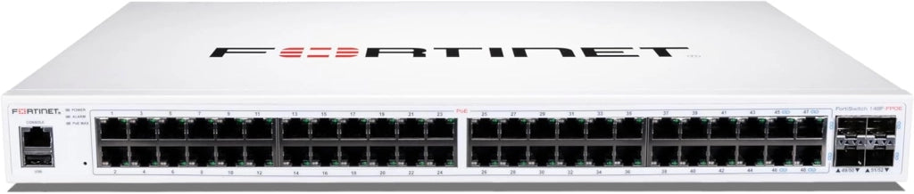 Fortiswitch-148f-fpoe switch l2+ man. con 48 p. ge + 4 p. sfp+ power budget fino a 740w - FS-148F-FPOE