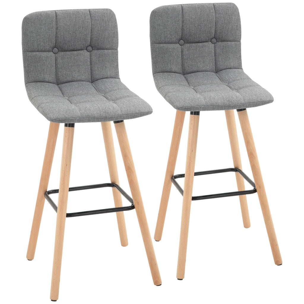 Sgabello da Cucina con Schienale ¨C Minimal ¨C Grigio Legno