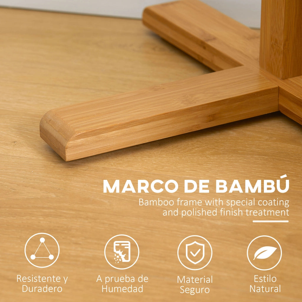 Appendiabiti a Parete in Legno con 8 Ganci ¨C zephmum ¨C Naturale 49.5x49.5x178 cm