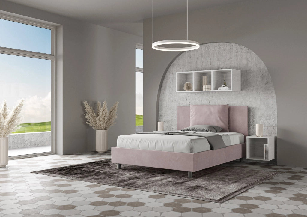Letto Matrimoniale Large 170x190 cm con Rete e Contenitore Antea Glicine