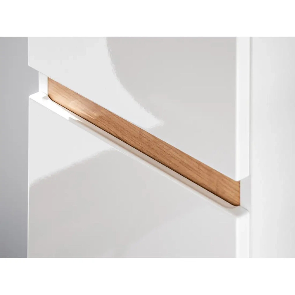 Colonna bagno ASKA 176 cm bianco lucido – Mobile sospeso con vani contenitore