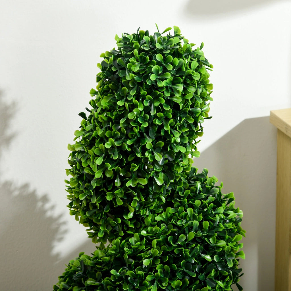 PIANTA ARTIFICIALE Bosso 90 cm Verde Set da 2 per interno ed esterno