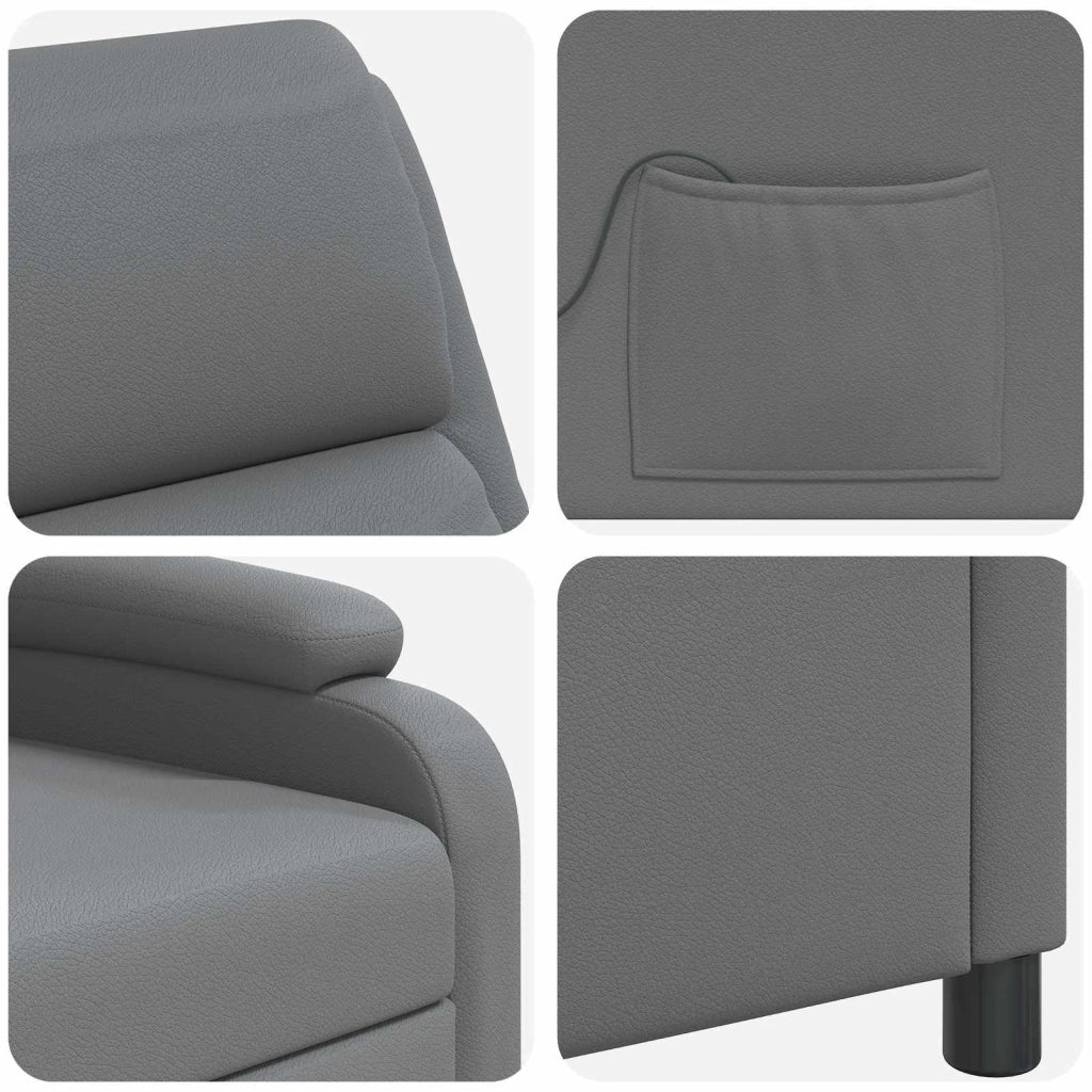 Divano Sedia-Poltrona Massaggiante Grigio Similpelle 882052