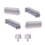 Set paracolpi chiodati rettangolari altezza 15 mm 6 pz