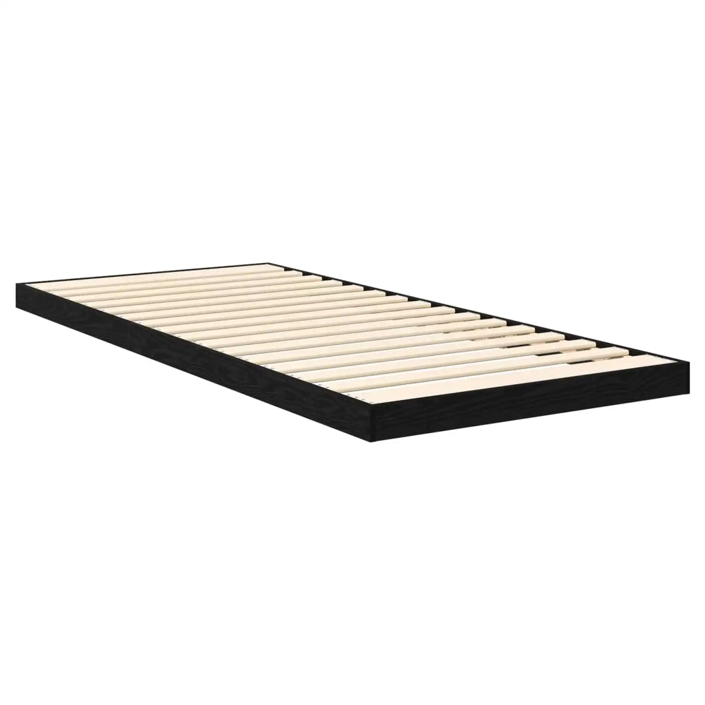 Struttura letto a terra-Giroletto Rovere Nero 90 x 200 cm