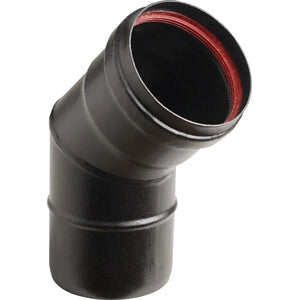 CURVA PORC 45 PELLET D  8 CM NERO OPACO AETERNUM- 1,0 pz