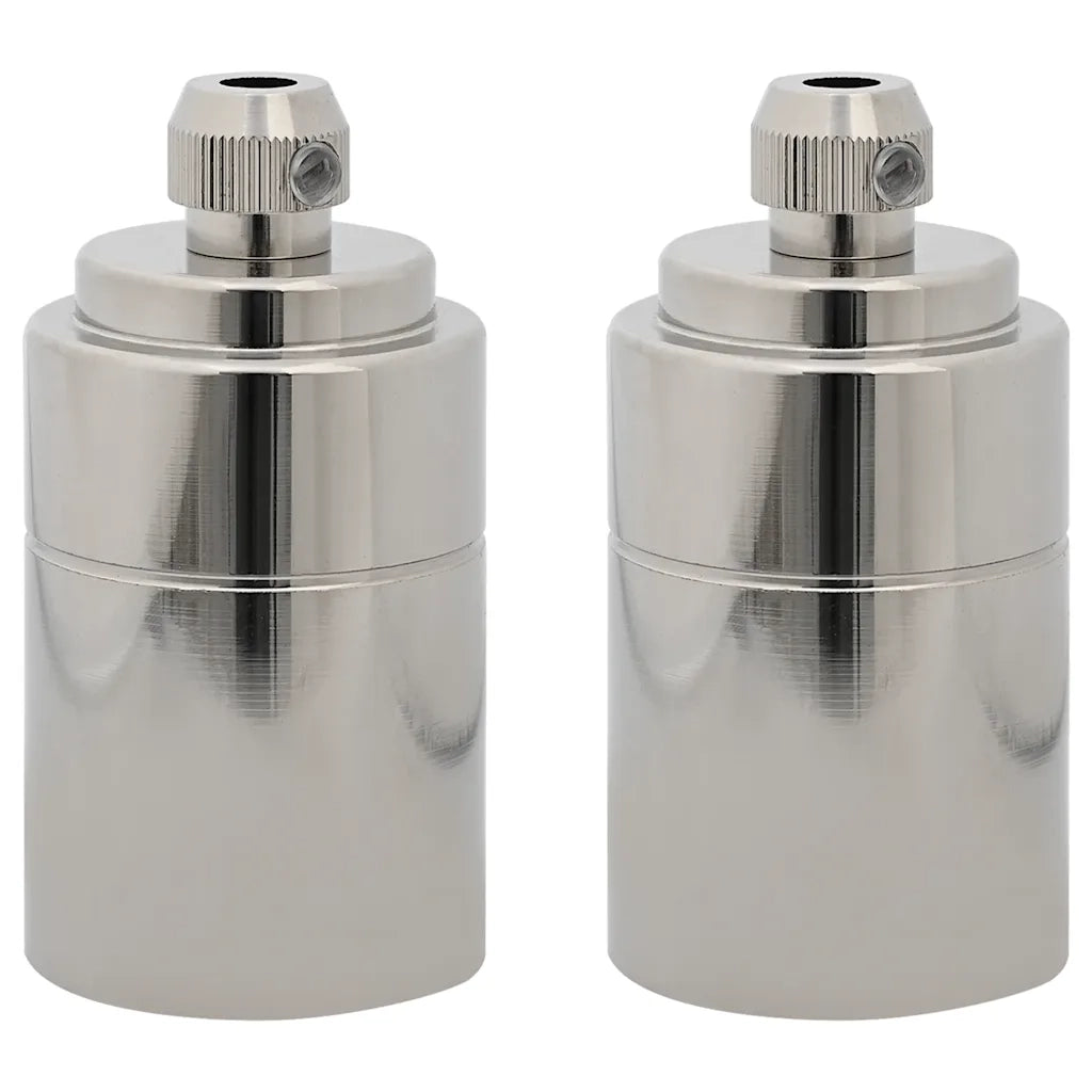 Portalampade 2 pz Nichel Satinato E27 4106537