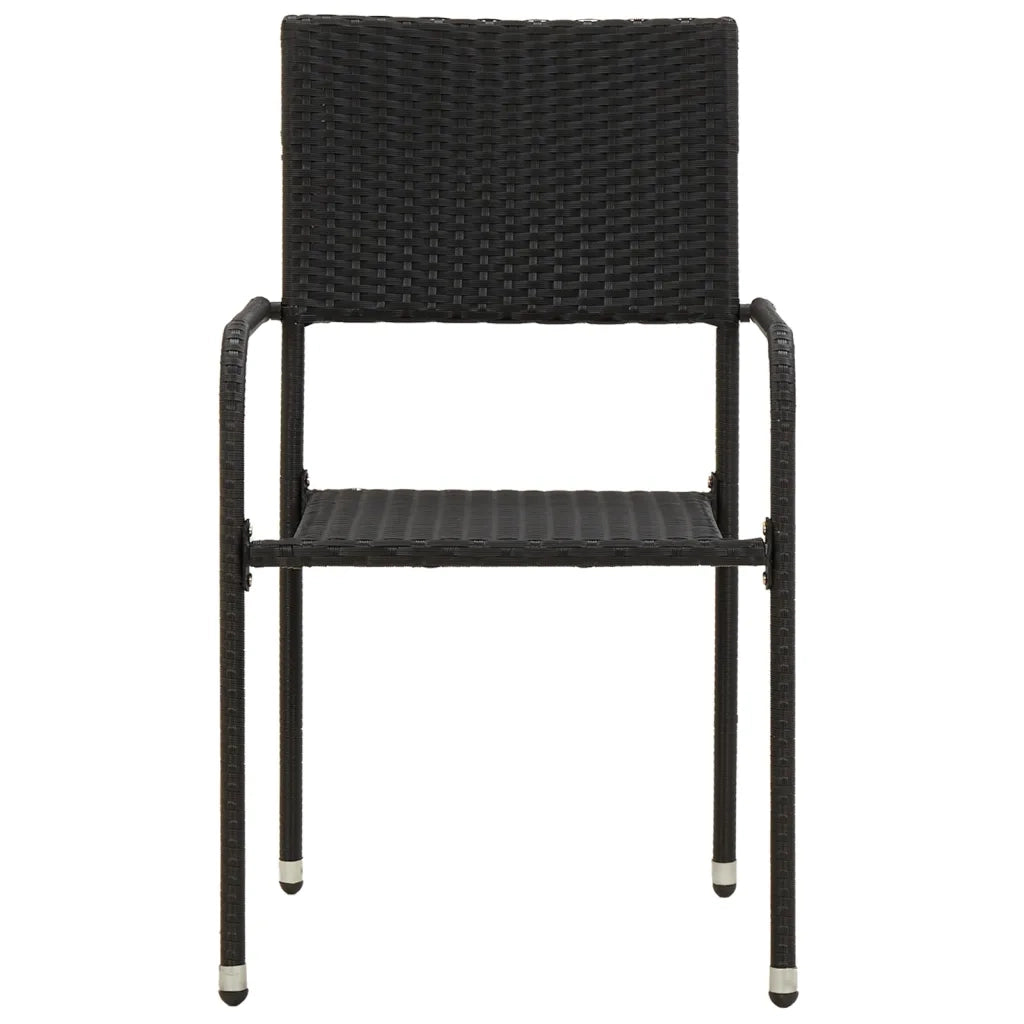 Set da Pranzo per Esterni 9 pz in Polyrattan Nero 3120107