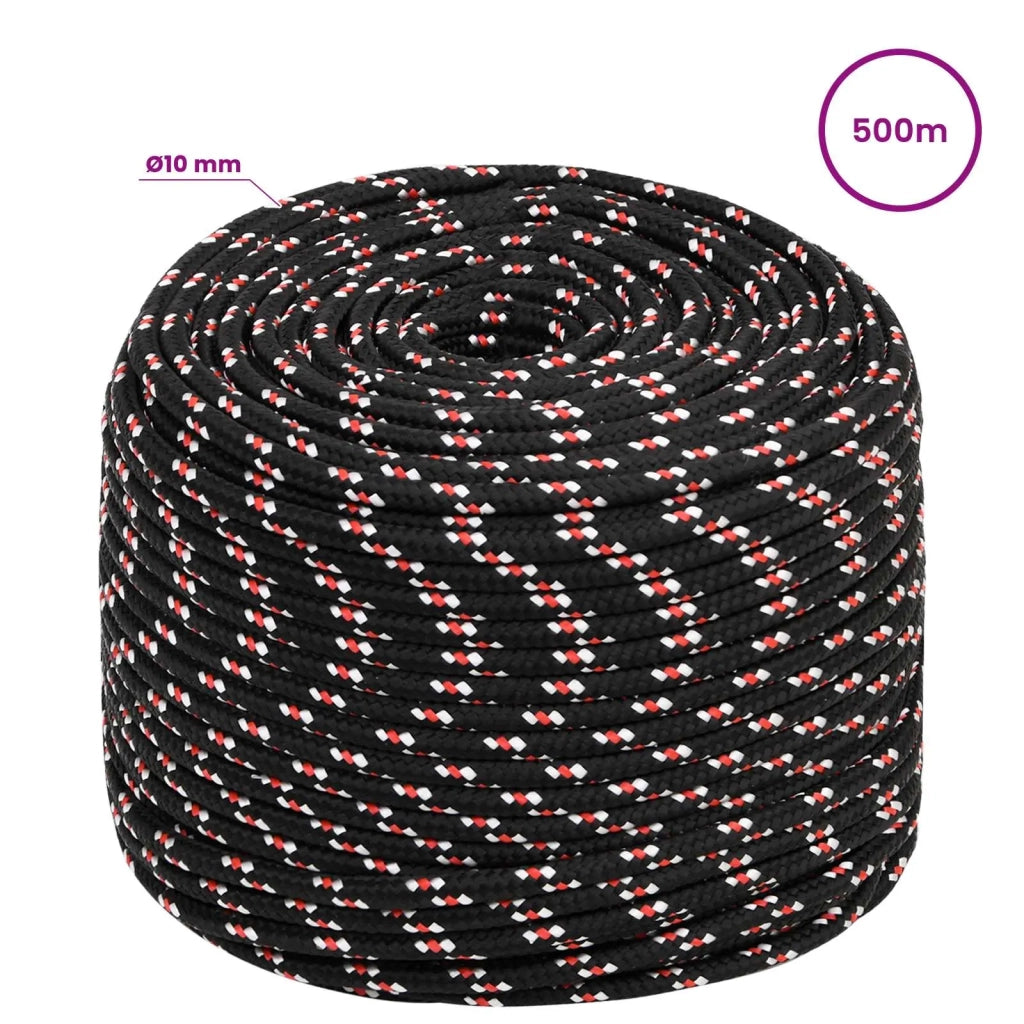 Corda multiuso 10 mm 500 m Nero e Rosso PP 3472771