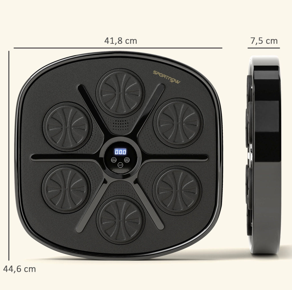 Box musicale da parete 41,8x44,6 cm nera in plastica, Bluetooth