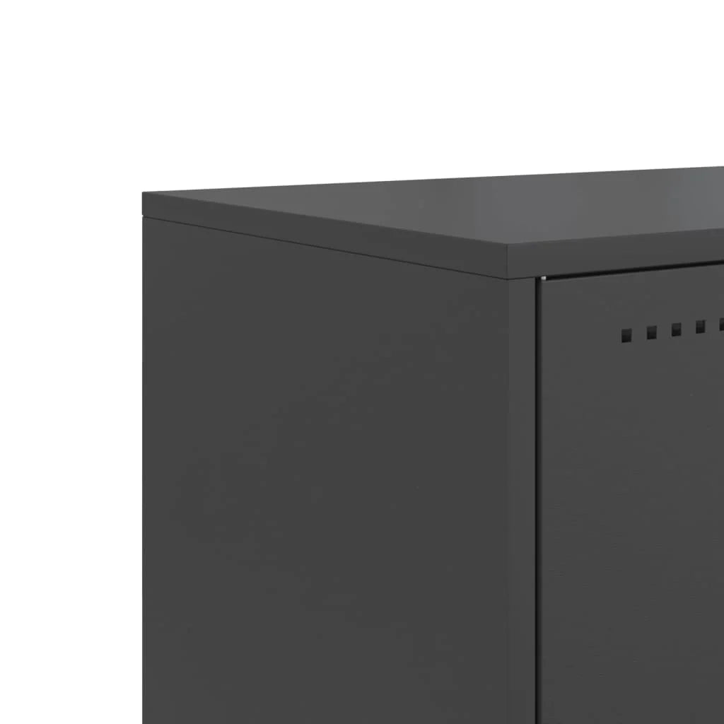 Mobile TV multimediale scaffale TV credenza mobile TV sala da pranzo soggiorno camera da letto 100,5 x 39 x 60,5 cm acciaio nero 02_0025550