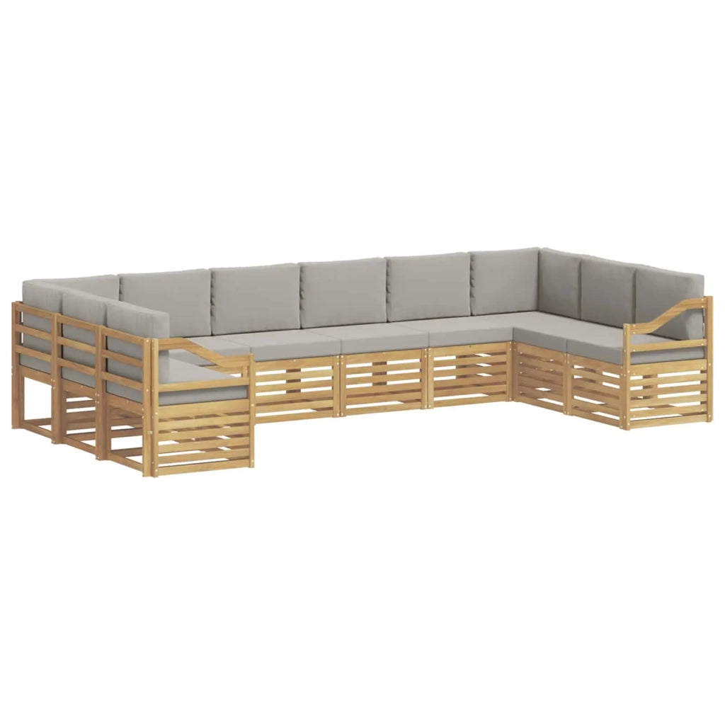 Set divano sezionale 10 pcs Bianco e Grigio Chiaro 3392601