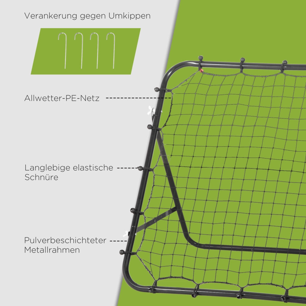 Rebounder Calcio ¨C Minimal ¨C Nero 84x84 cm
