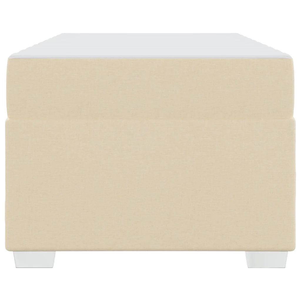 Struttura del letto con materasso Crema 90 x 200 cm Tessuto