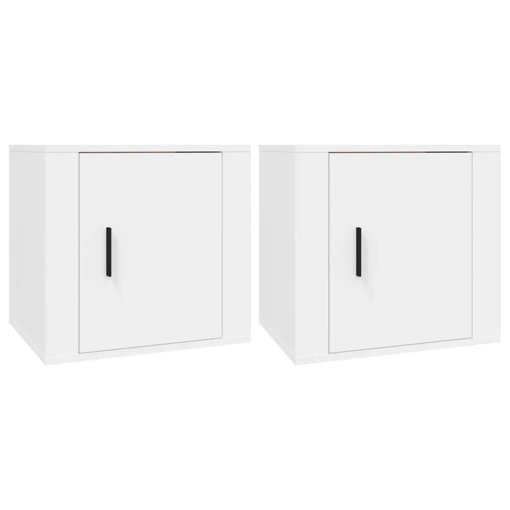 Comodini 2 pz Bianca 50x39x47 cm 816689