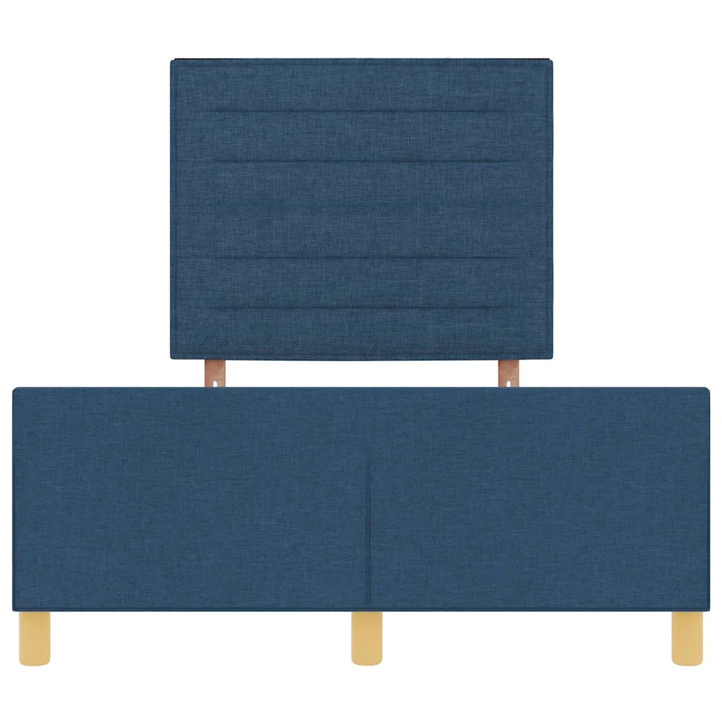 Struttura del letto con testiera Blu 120 x 190 cm Tessuto