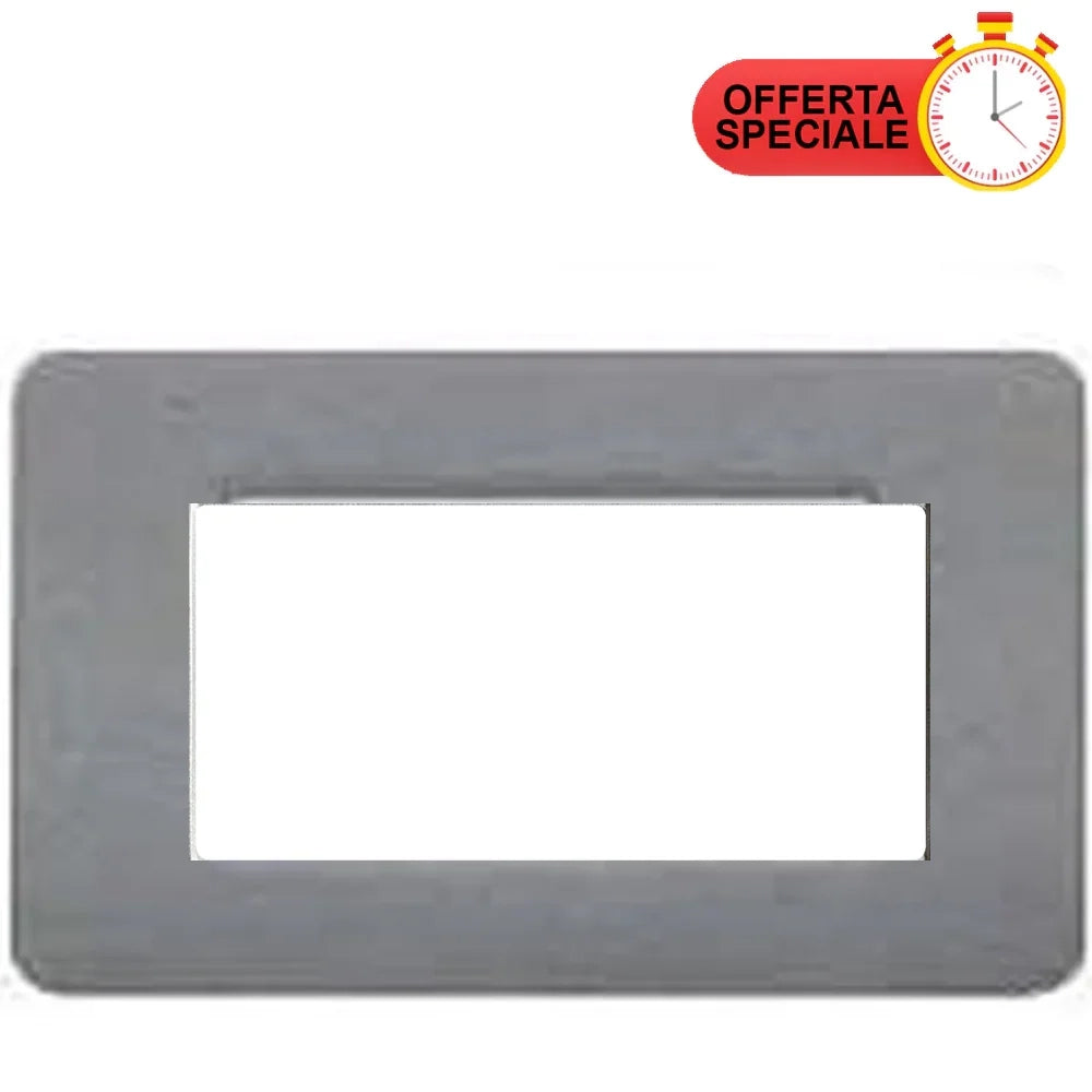 BTicino Matix Placca 4 Posti Grigio Pietra AM4804SP
