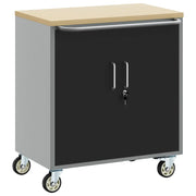 Banco da lavoro con lo scaffale Nero e Grigio 75 x 45 x 85 cm CFW6927543