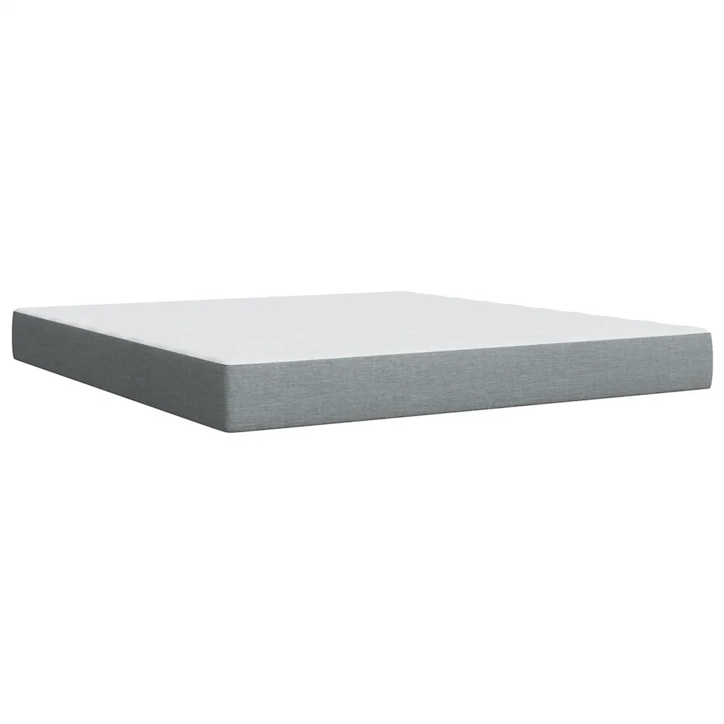 Giroletto a Molle con Materasso Grigio Chiaro180x200 cm Tessuto 3289842