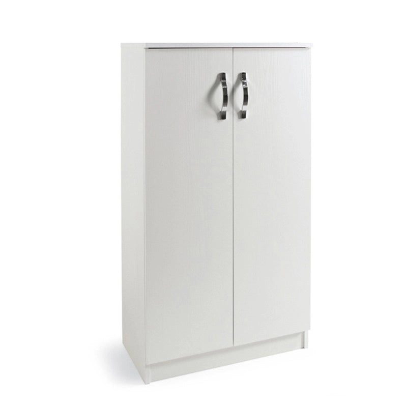 Armadio scarpiera multiuso Bianco in legno nobilitato 2 ante h130x71x38