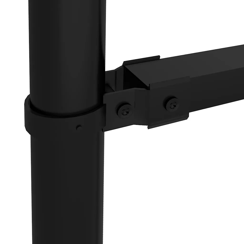 Recinzione da Giardino | Recinzione da cortile con Punta a Lancia in Acciaio 1070x100 cm Nera