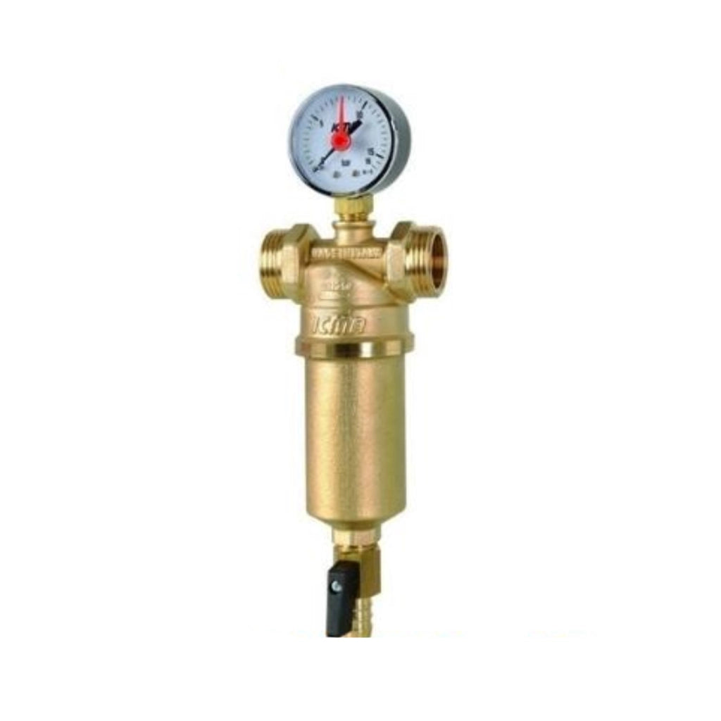 Filtro Autopulente in Ottone ICMA Con Manometro - Disponibile in varie misure 1"