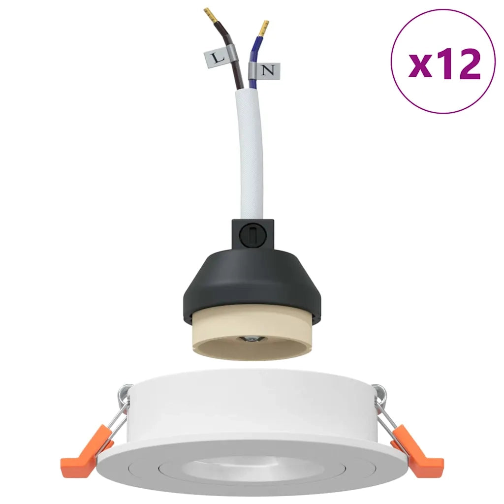 Spotlight 12 pz Bianco 9 x 9 x 2 cm Alluminio CFW9865821