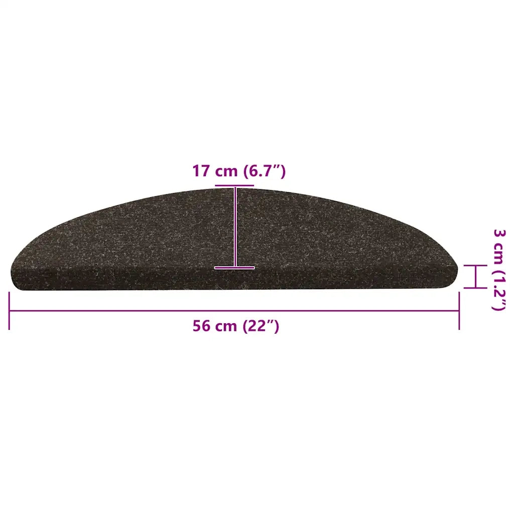 Tappeti Autoadesivi per Scale 15 pz | Gradini per Scale 56x17x3 cm Antracite