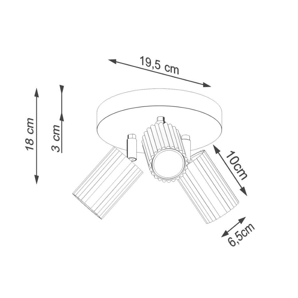 Lampada da soffitto KARBON 3P beige