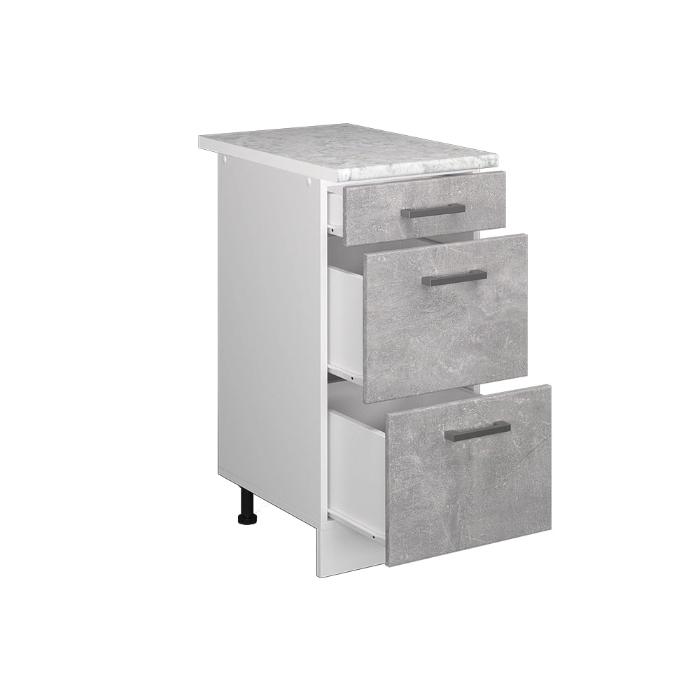 Vicco Base universale Calcestruzzo 40 cm con cassetti