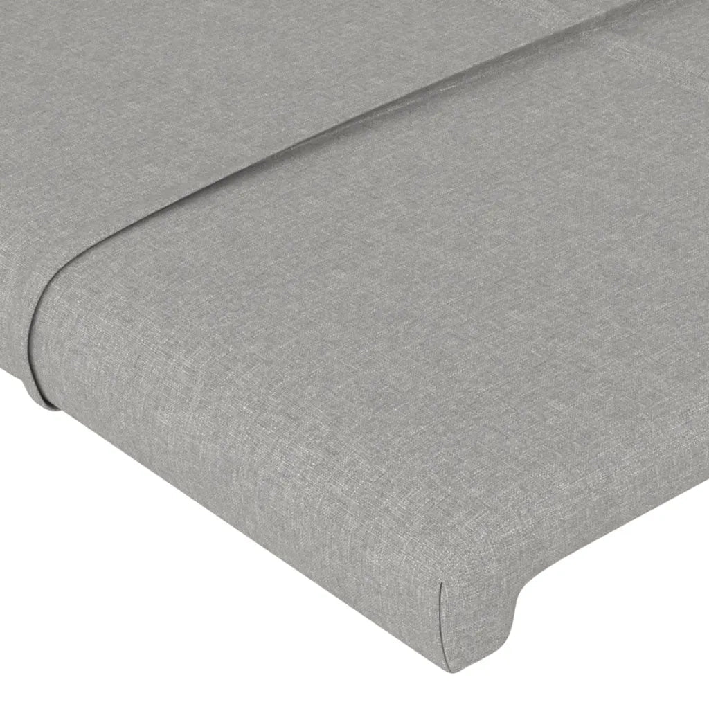 Testiera | Testata ad Orecchio Grigio Chiaro 93x23x118/128 cm in Tessuto