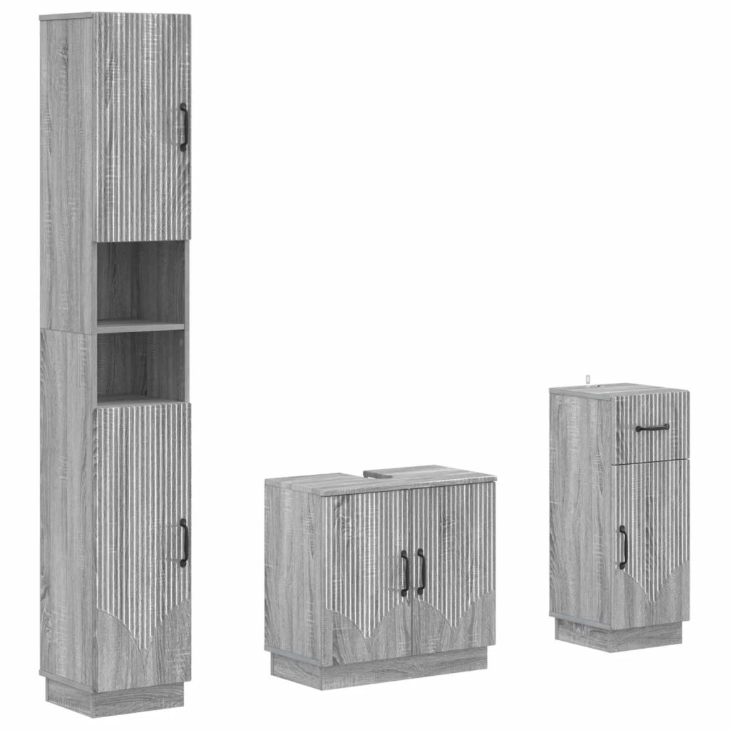 Set di armadietti da bagno in 3 pezzi HOORN 3417879