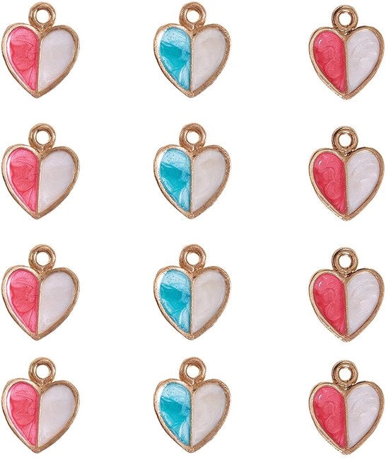 Pacchetto di 40 Badge in Emaillo con Verniciatura a Specchio per Creare Gioielli