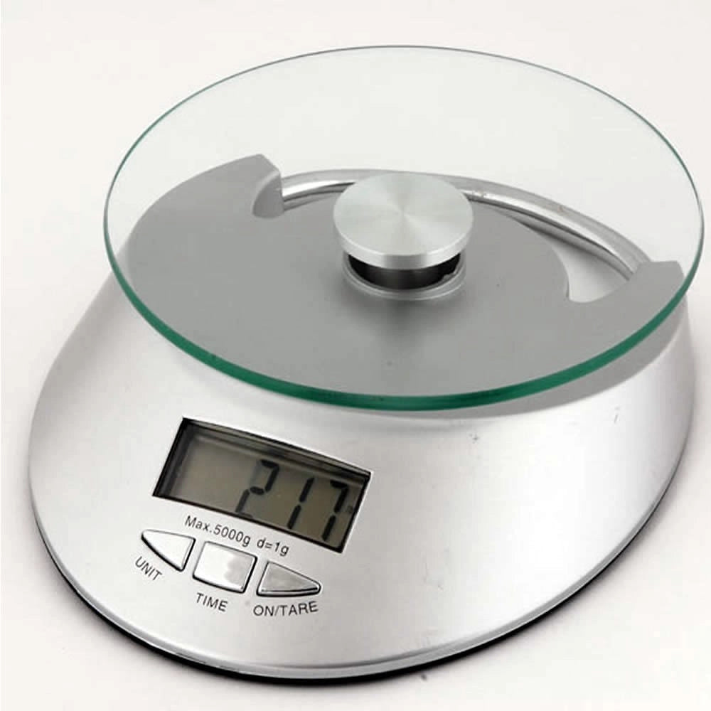 Trade Shop - Bilancia Da Cucina Digitale Precisione Da 1gr A 5kg Con Ripiano In Vetro Qe-ke-4 -