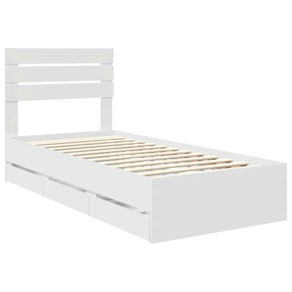 Struttura del letto Bianco 75 x 190 cm Legno Ingegnerizzato 3411539