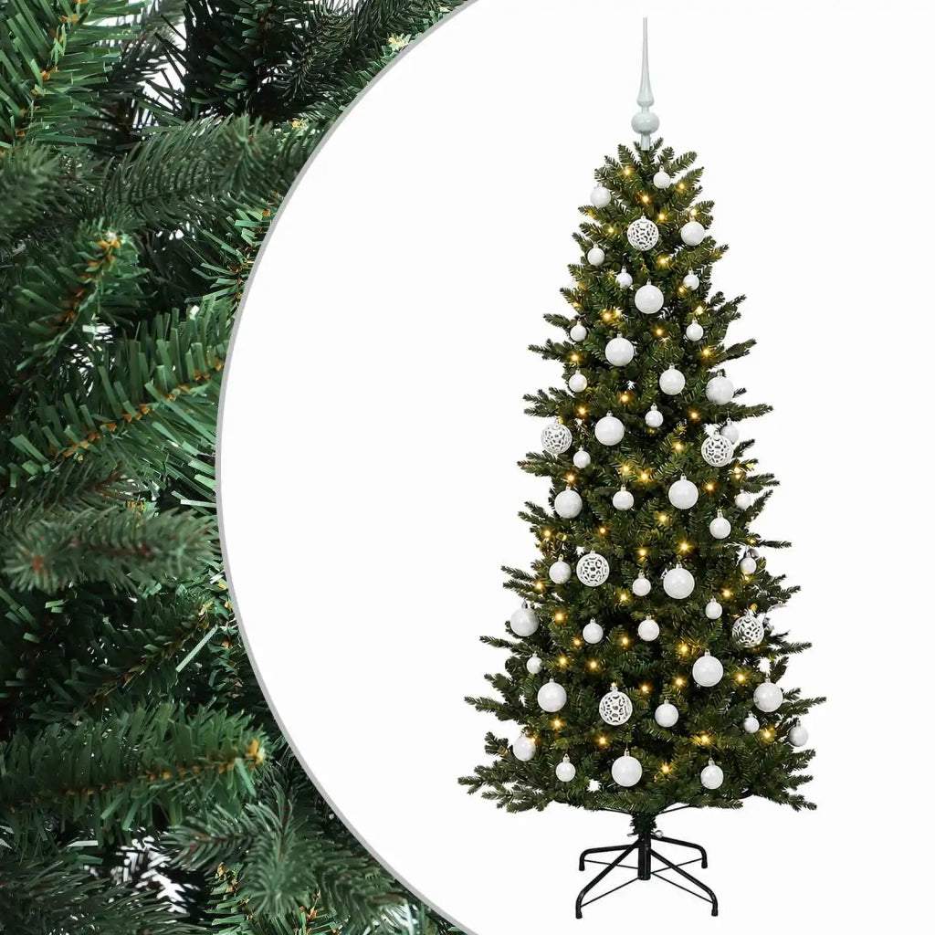 Albero di Natale artificiale con palline 180 cm 300 LED 3467056