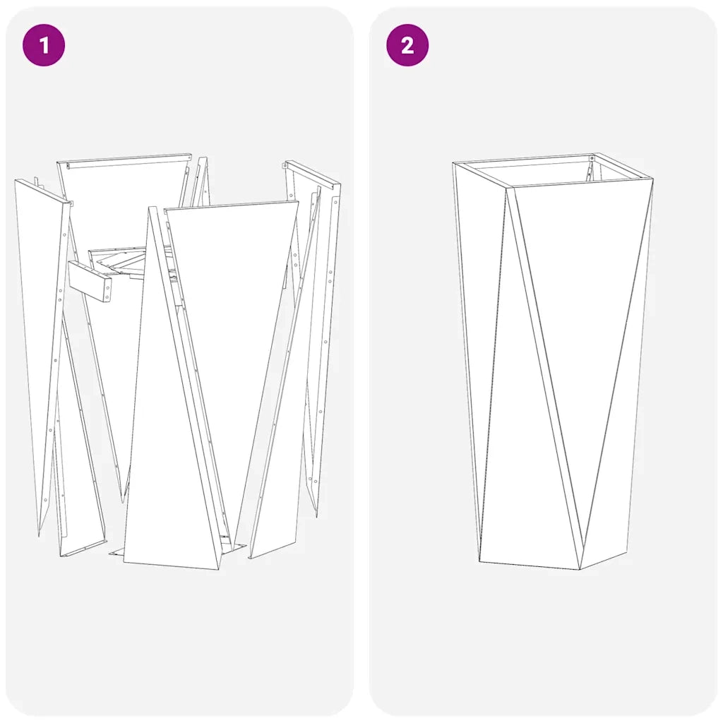 Set di 2 fioriere moderne da esterno 30 x 30 x 75 cm in acciaio inox argento 02_0053015