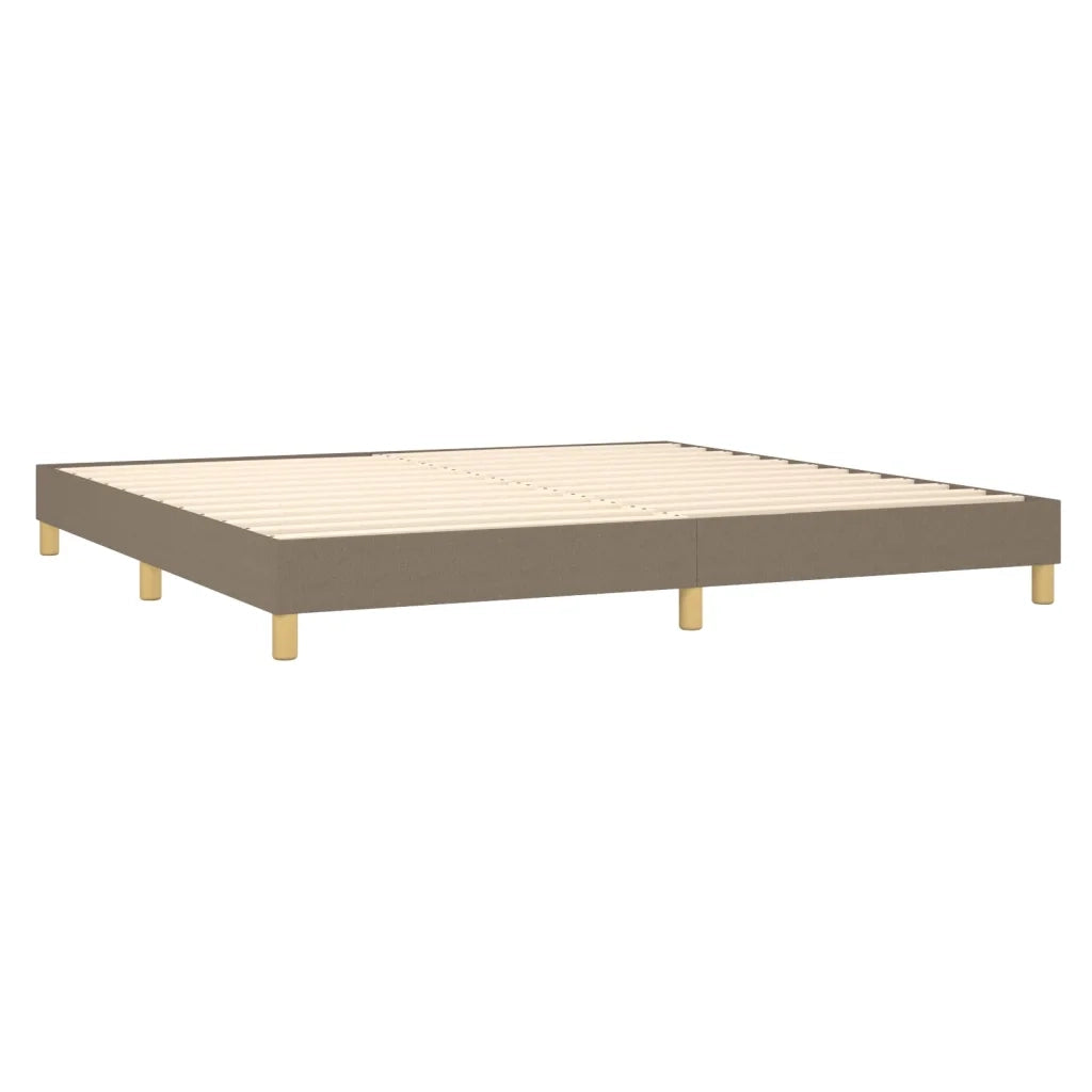 Giroletto a Molle con Materasso Tortora 200x200 cm in Tessuto 3130221
