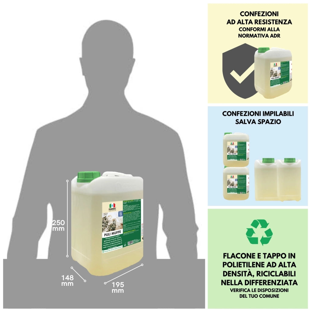 Detergente per rimuovere muffa PULI MUFFE   5LTx4Pz