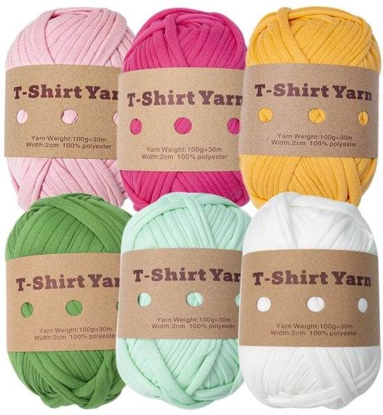 Garen per T-shirt - Lijnen - Multicolore - Decorazioni DIY - Attrezzi per creatività - Adatto per contenitori di stoccaggio