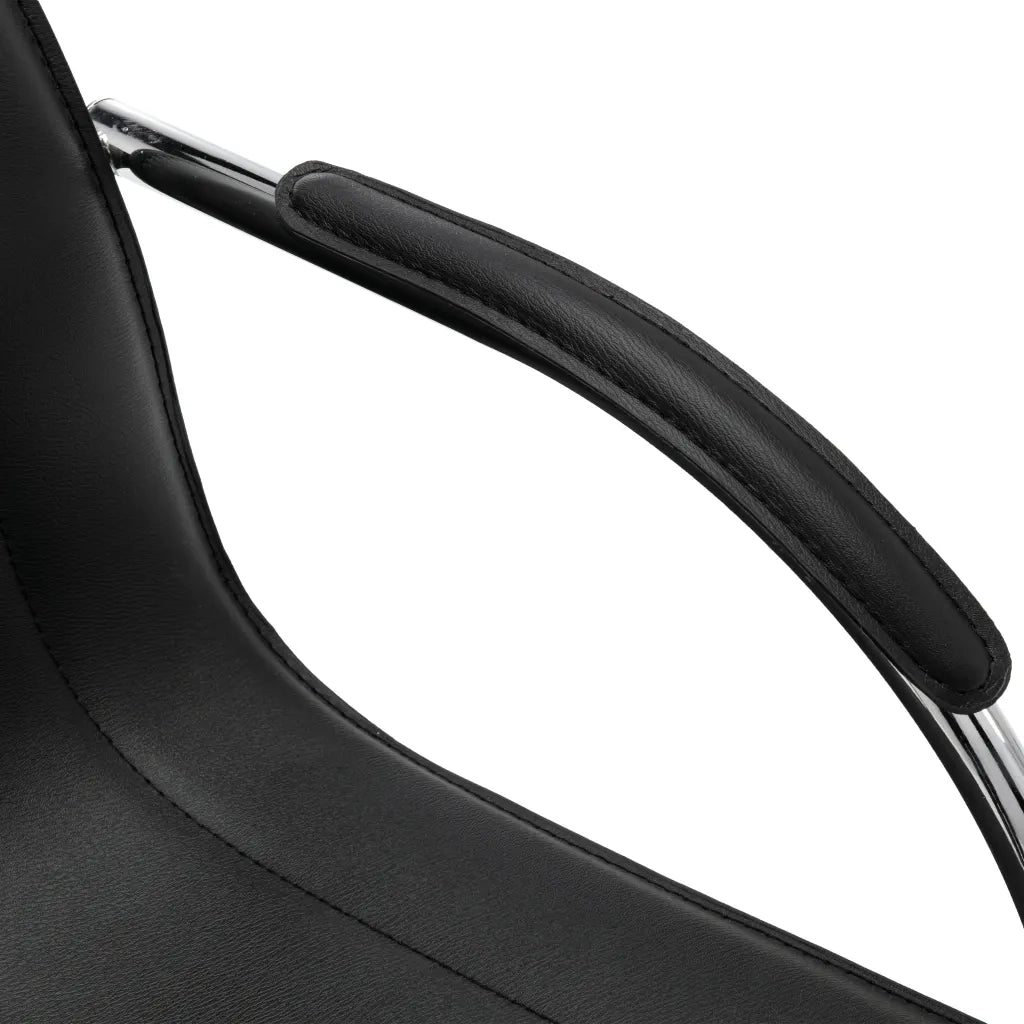 Sedia da Ufficio | Sedia da Gaming a Sbalzo Nera in Similpelle