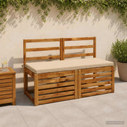 Cuscini per Panchina a 2 Pezzi SOEST 2 pz 100% Poliestere Beige 949281